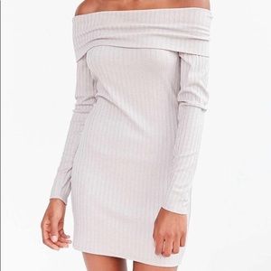 Urban Outfitters Grey Off Shoulder Dress